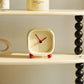 Momo - Mini Cream Plain Wooden Tabletop Clock-Furnishings- A Bit Sleepy | Homedecor Concept Store