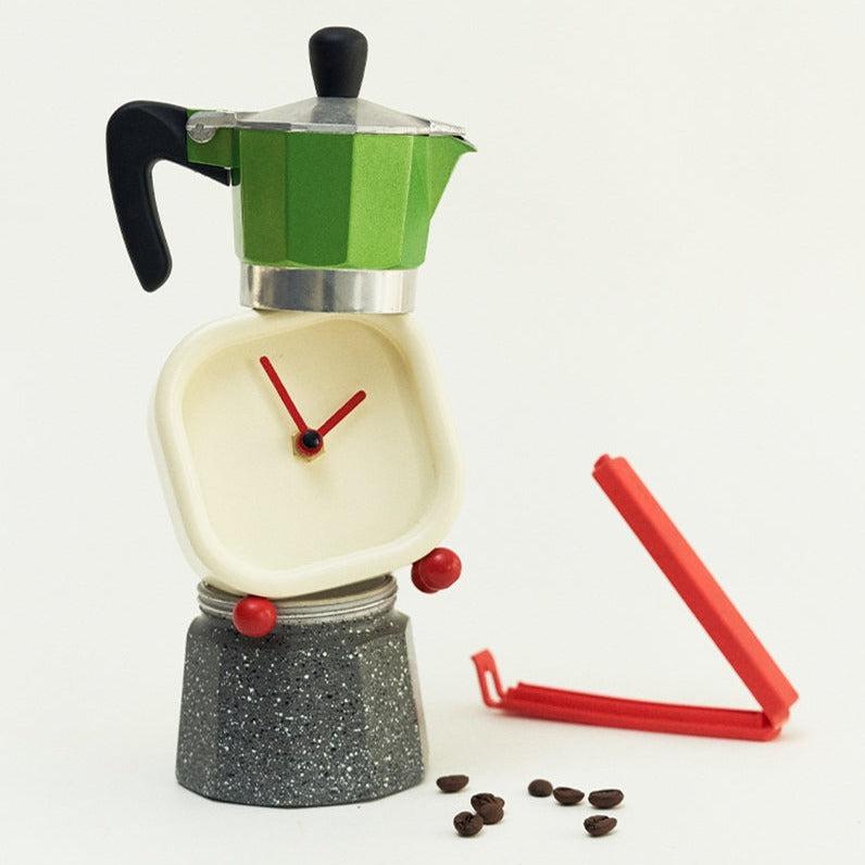 Momo - Mini Cream Plain Wooden Tabletop Clock-Furnishings- A Bit Sleepy | Homedecor Concept Store