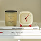 Momo - Mini Cream Plain Wooden Tabletop Clock-Furnishings- A Bit Sleepy | Homedecor Concept Store