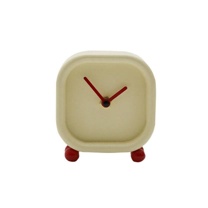 Momo - Mini Cream Plain Wooden Tabletop Clock-Furnishings- A Bit Sleepy | Homedecor Concept Store