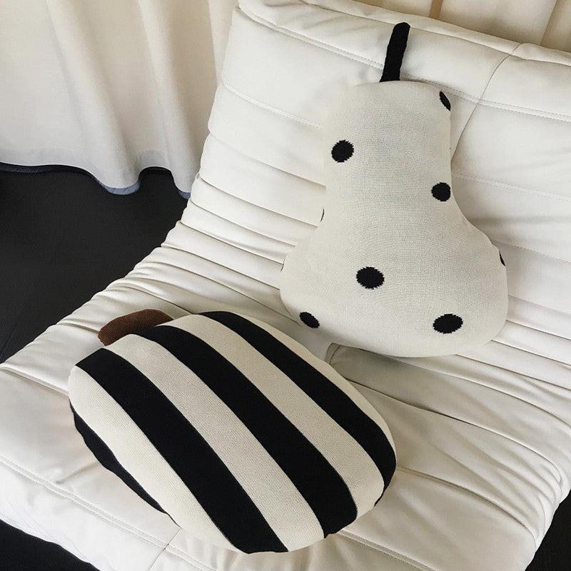 Momo - Pear Polka Dot Knitted Throw Pillow Series-Textiles- A Bit Sleepy | Homedecor Concept Store
