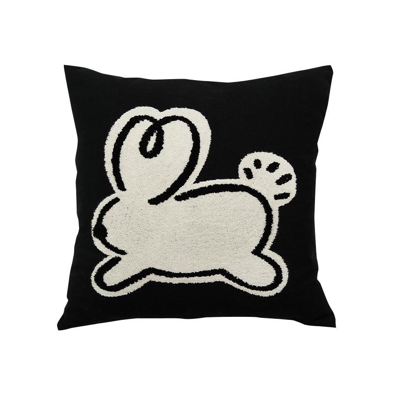 Momo - Rabbit Love Cotton Tufted Stitch Throw Pillow-Textiles- A Bit Sleepy | Homedecor Concept Store