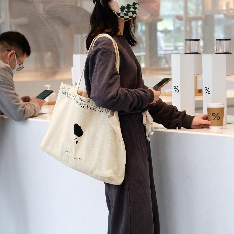 Momo - Spring Flower Canvas Tote Bag-Outdoor- A Bit Sleepy | Homedecor Concept Store