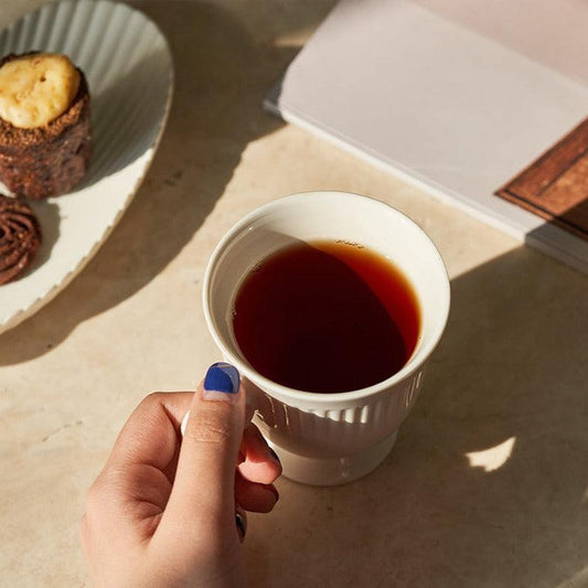 Momo - Venus Shell Retro Ceramic Coffee Cup & Plate-Tableware- A Bit Sleepy | Homedecor Concept Store