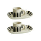 Momo - Vintage Hand-painted Striped Mug Saucer Set-Drinkware- A Bit Sleepy | Homedecor Concept Store