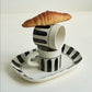 Momo - Vintage Hand-painted Striped Mug Saucer Set-Drinkware- A Bit Sleepy | Homedecor Concept Store