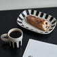 Momo - Vintage Hand-painted Striped Mug Saucer Set-Drinkware- A Bit Sleepy | Homedecor Concept Store