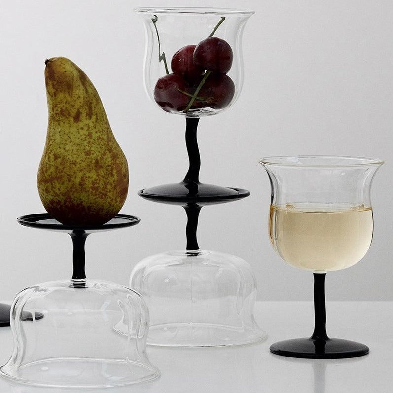 Momo - Vintage Lily of the Valley Wine Glass Goblet-Drinkware- A Bit Sleepy | Homedecor Concept Store