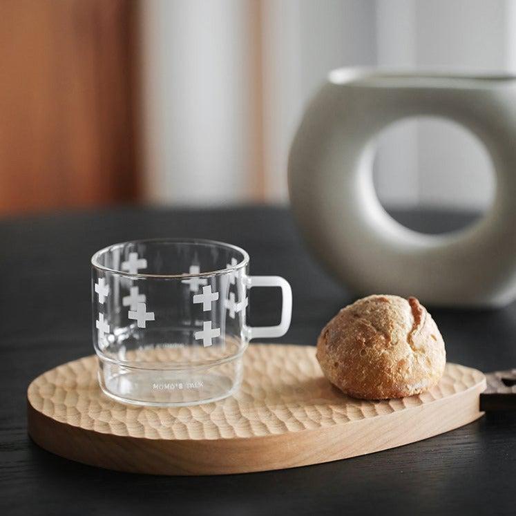 Momo - Wave Point Glass Mug-Drinkware- A Bit Sleepy | Homedecor Concept Store