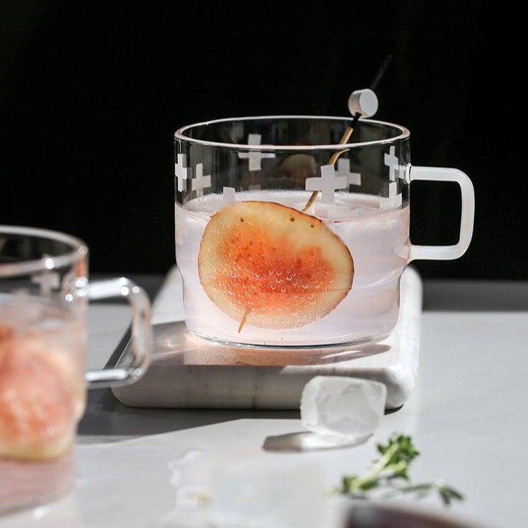 Momo - Wave Point Glass Mug-Drinkware- A Bit Sleepy | Homedecor Concept Store