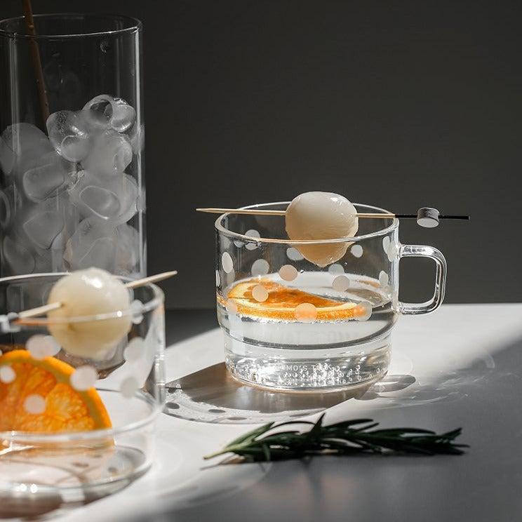 Momo - Wave Point Glass Mug-Drinkware- A Bit Sleepy | Homedecor Concept Store