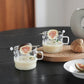 Momo - Wave Point Glass Mug-Drinkware- A Bit Sleepy | Homedecor Concept Store