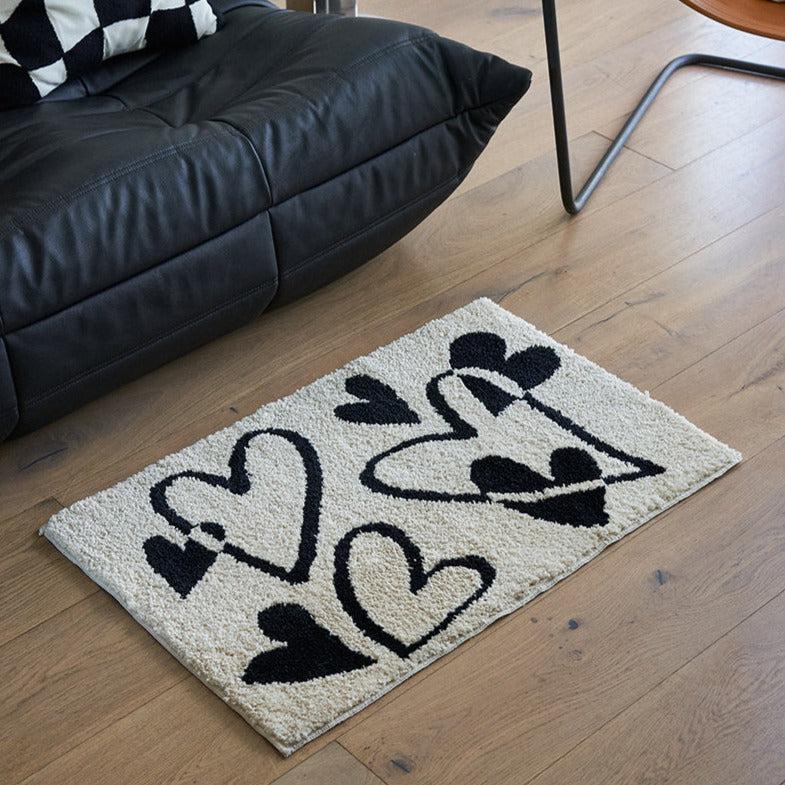 Momo - Wonderful Love Heart Tufted Doormat-Textiles- A Bit Sleepy | Homedecor Concept Store