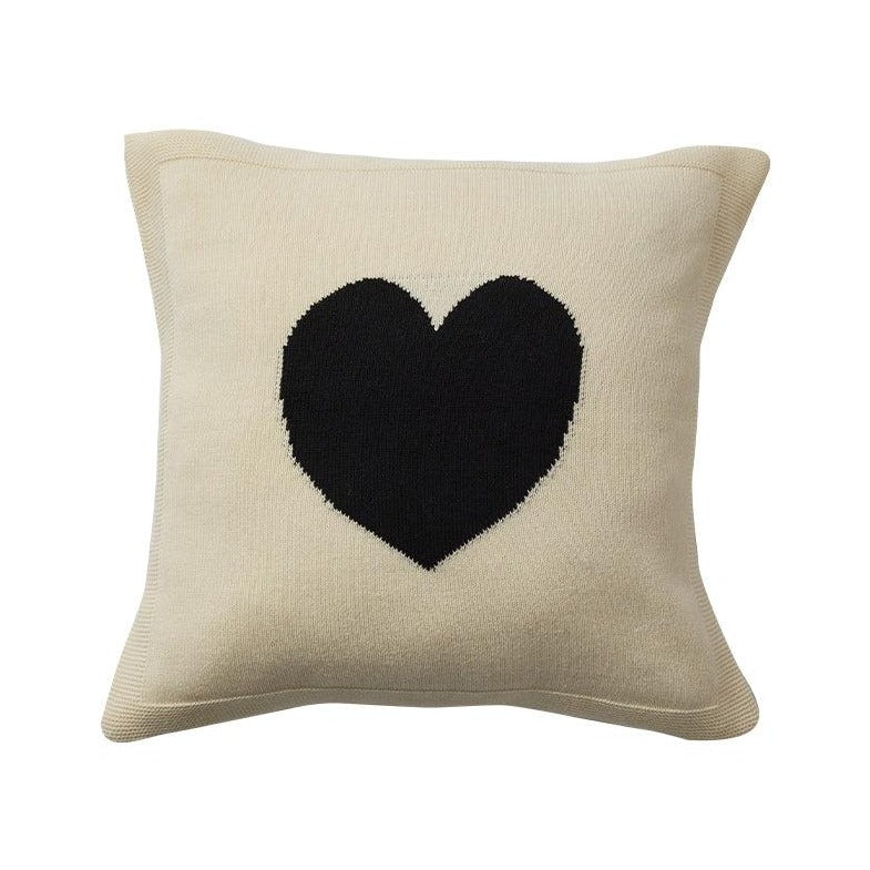 Momo - Wonderland Big Heart Knit Throw Pillow-Textiles- A Bit Sleepy | Homedecor Concept Store