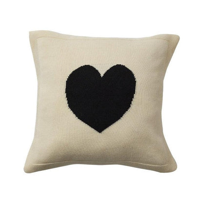 Momo - Wonderland Big Heart Knit Throw Pillow-Textiles- A Bit Sleepy | Homedecor Concept Store