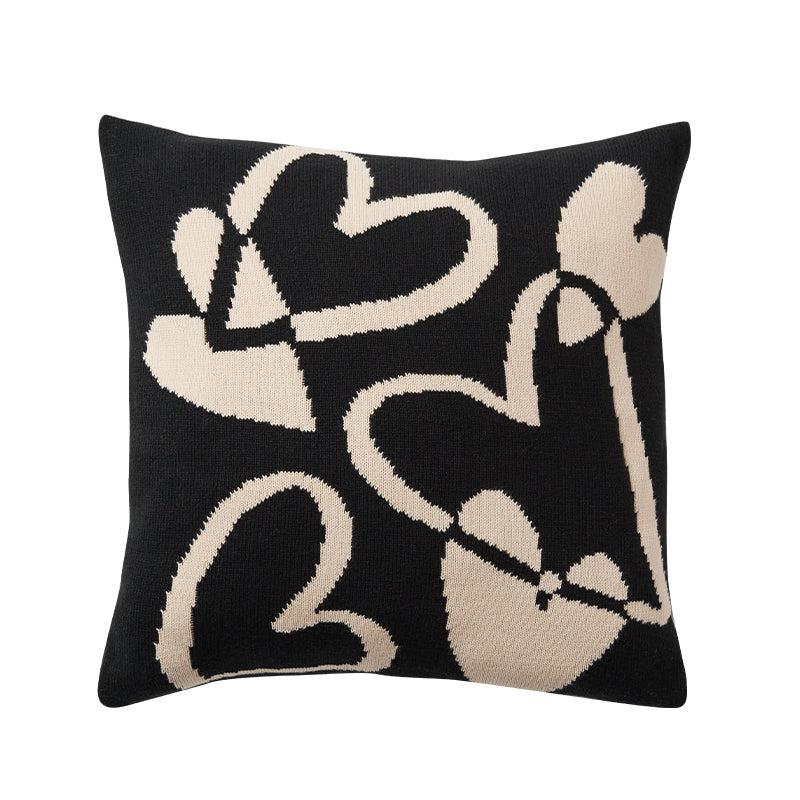Momo - Wonderland Big Heart Knit Throw Pillow-Textiles- A Bit Sleepy | Homedecor Concept Store