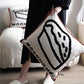 Moon - Cream Chestnut Cake Knitted Throw Pillow-Textiles- A Bit Sleepy | Homedecor Concept Store
