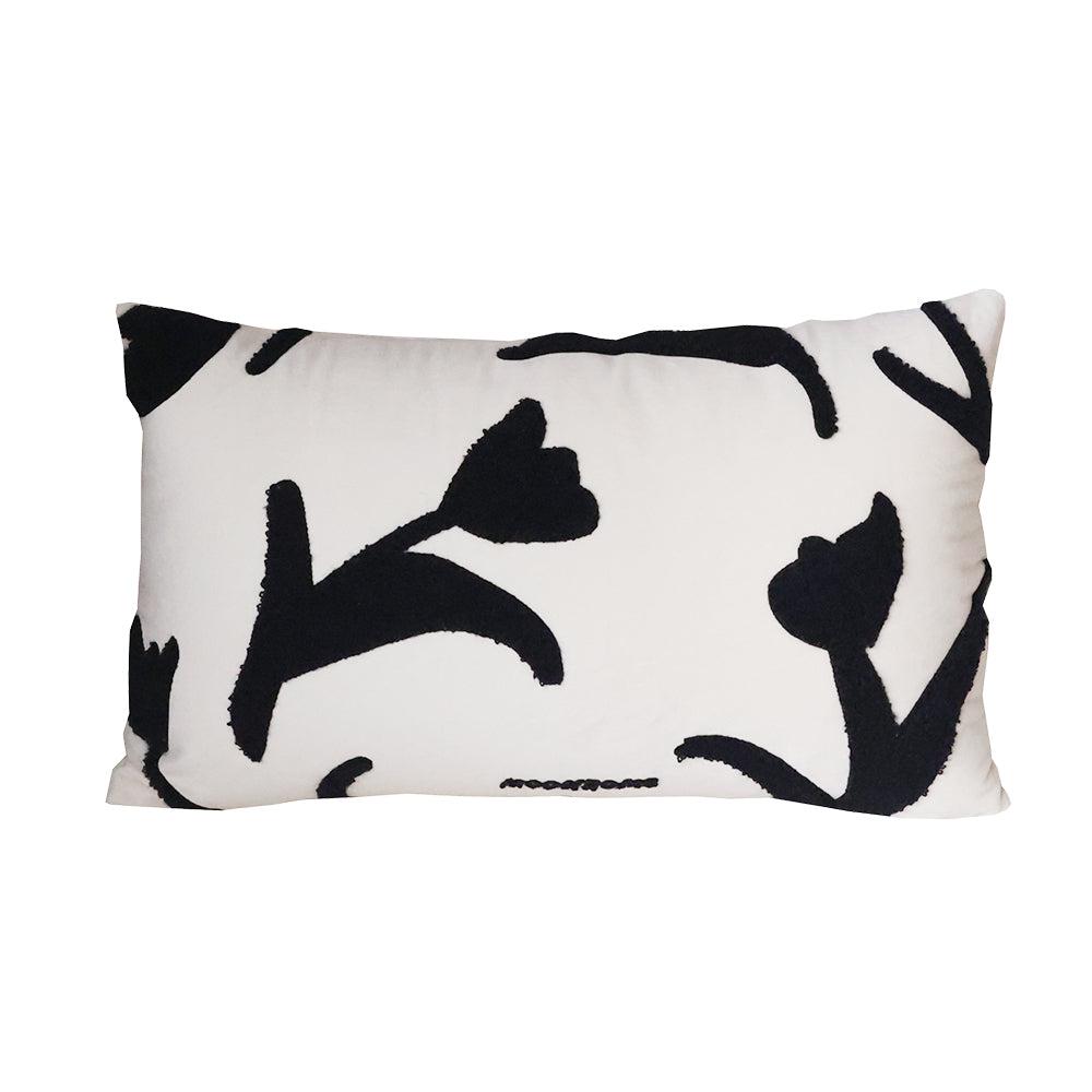 Moon - Daydream Flower Embroidered Throw Pillow-Textiles- A Bit Sleepy | Homedecor Concept Store