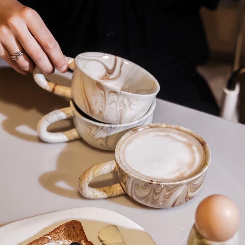 Moon - Medieval Marble Lava Coffee Cup-Drinkware- A Bit Sleepy | Homedecor Concept Store