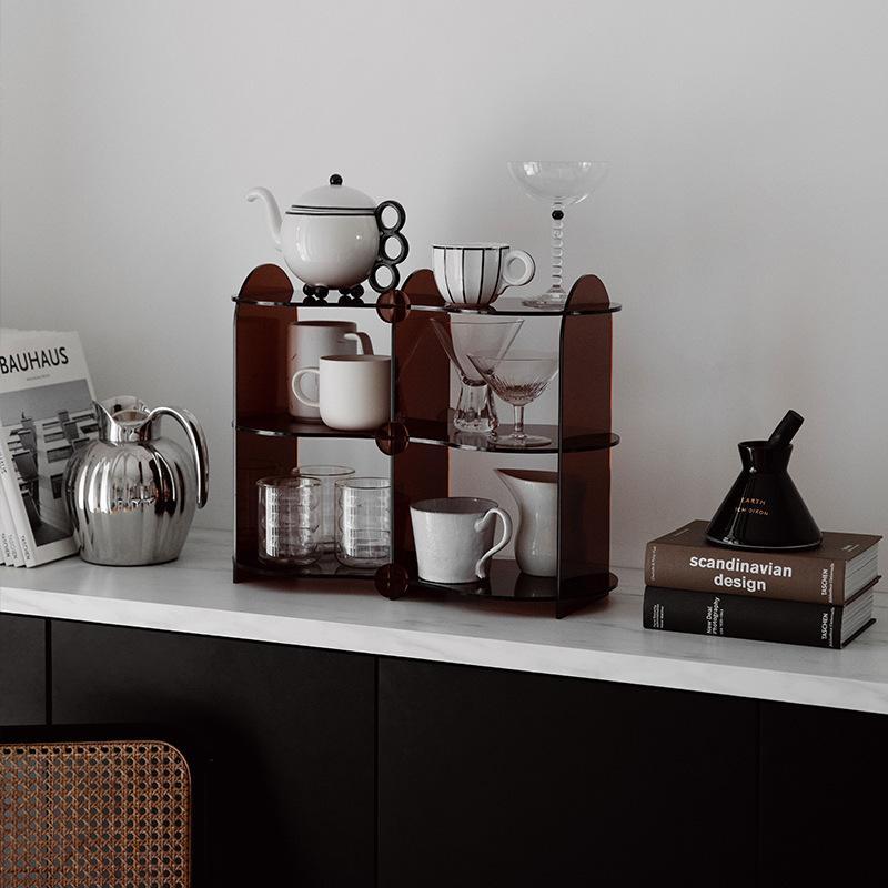More - Amber Functional Tableware Shelf Sundries Rack-Furnishings- A Bit Sleepy | Homedecor Concept Store