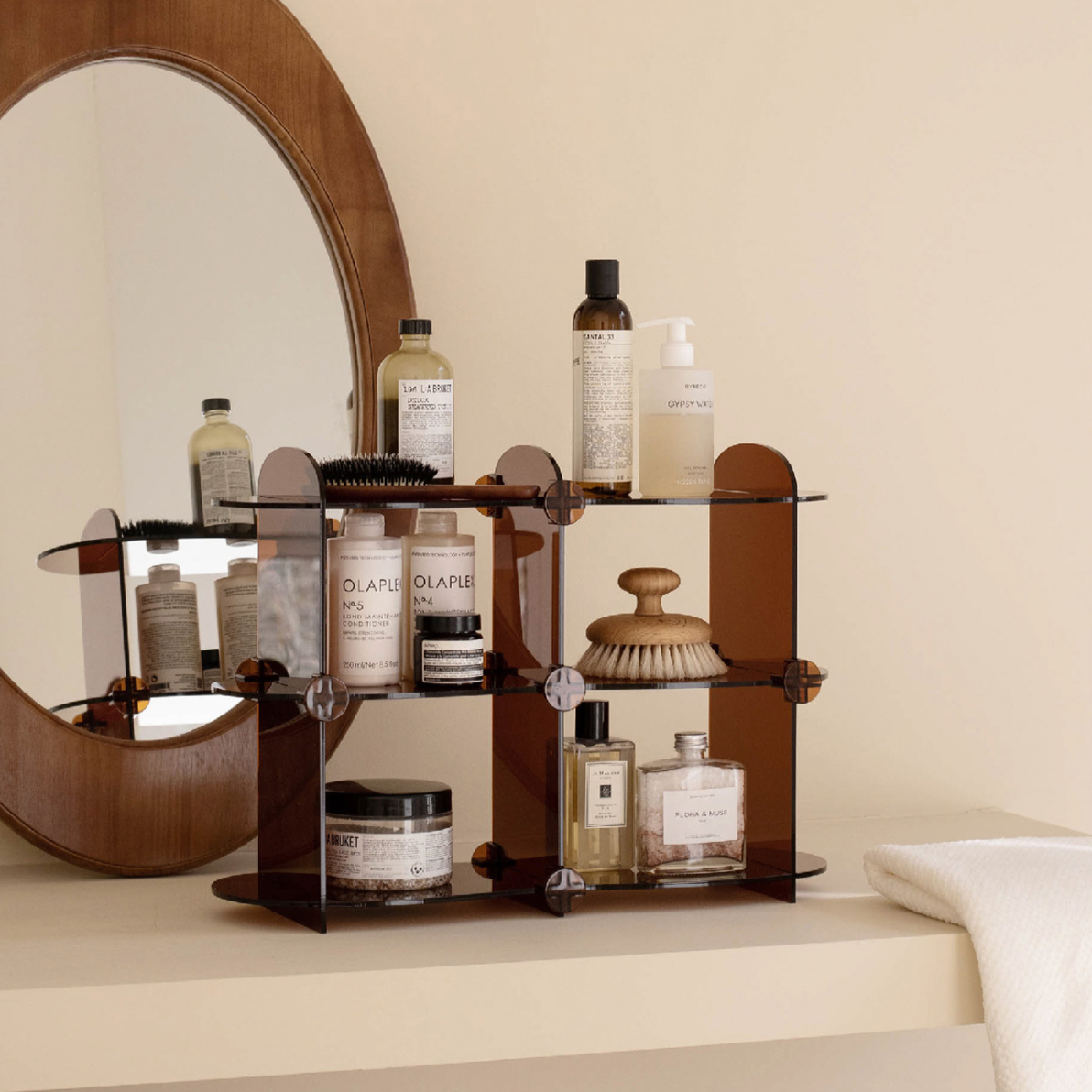 More - Amber Functional Tableware Shelf Sundries Rack-Furnishings- A Bit Sleepy | Homedecor Concept Store