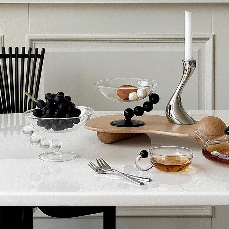 More - Pearl Standing Glass Bowl-Drinkware- A Bit Sleepy | Homedecor Concept Store