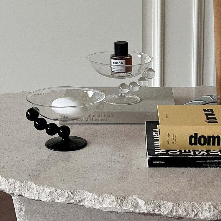 More - Pearl Standing Glass Bowl-Drinkware- A Bit Sleepy | Homedecor Concept Store