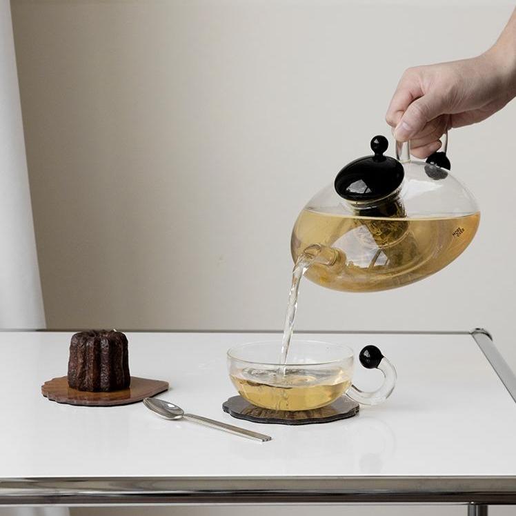 More - Rund Glass Teapot Set-Drinkware- A Bit Sleepy | Homedecor Concept Store