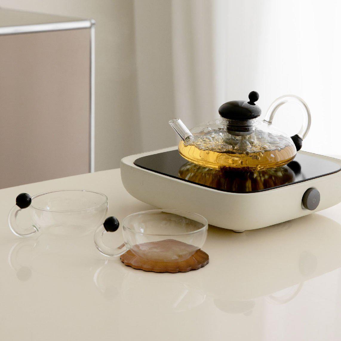 More - Rund Glass Teapot Set-Drinkware- A Bit Sleepy | Homedecor Concept Store
