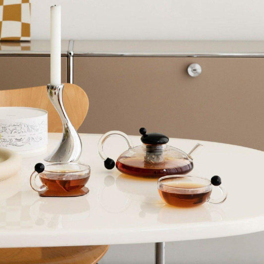 More - Rund Glass Teapot Set-Drinkware- A Bit Sleepy | Homedecor Concept Store