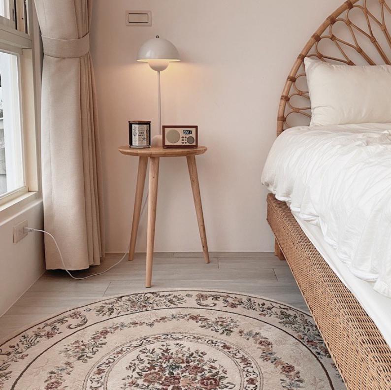 Pastoral Roses Rug (Round)-Floor rugs- A Bit Sleepy | Homedecor Concept Store
