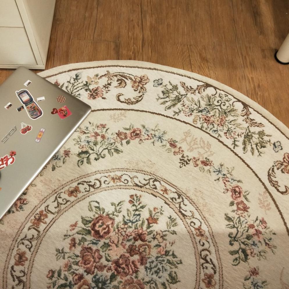 Pastoral Roses Rug (Round)-Floor rugs- A Bit Sleepy | Homedecor Concept Store