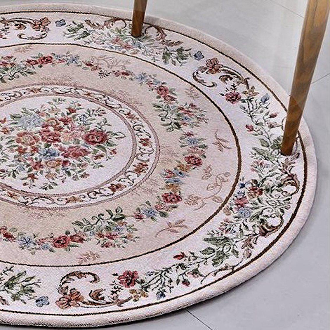 Pastoral Roses Rug (Round)-Floor rugs- A Bit Sleepy | Homedecor Concept Store