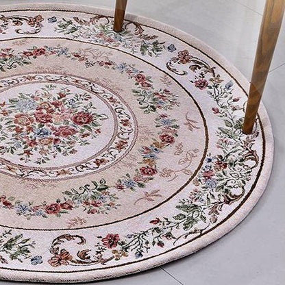 Pastoral Roses Rug (Round)-Floor rugs- A Bit Sleepy | Homedecor Concept Store