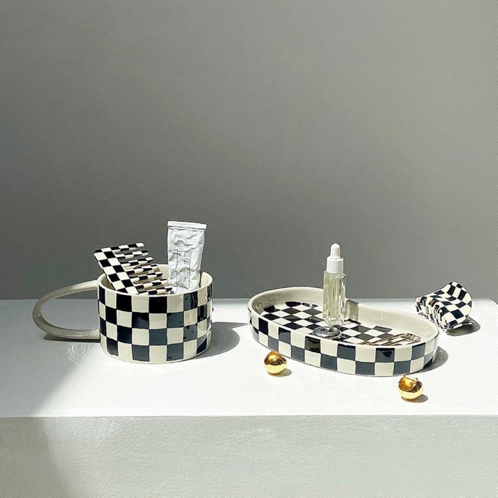 R.F - Checkerboard Mug Set-Drinkware- A Bit Sleepy | Homedecor Concept Store
