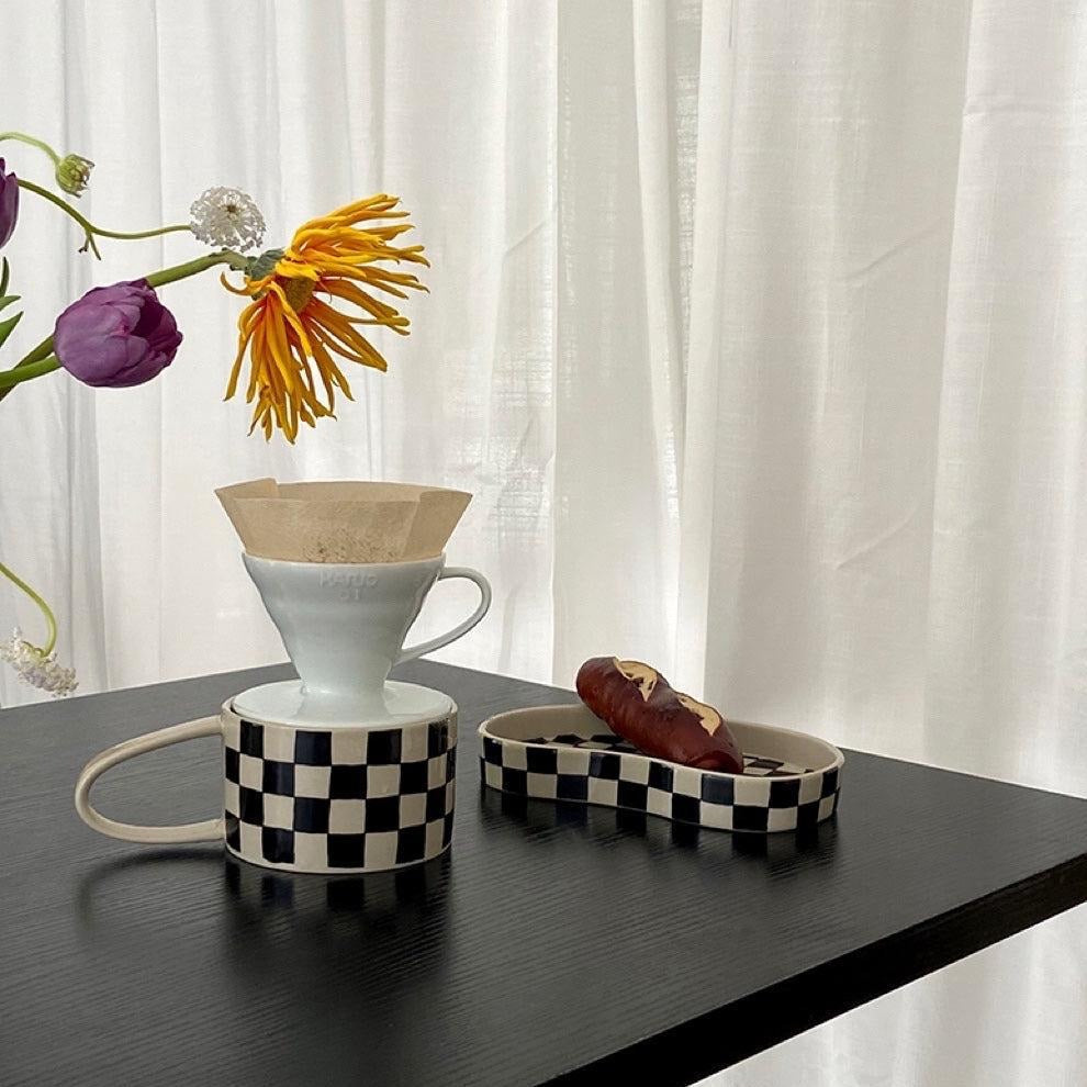 R.F - Checkerboard Mug Set-Drinkware- A Bit Sleepy | Homedecor Concept Store