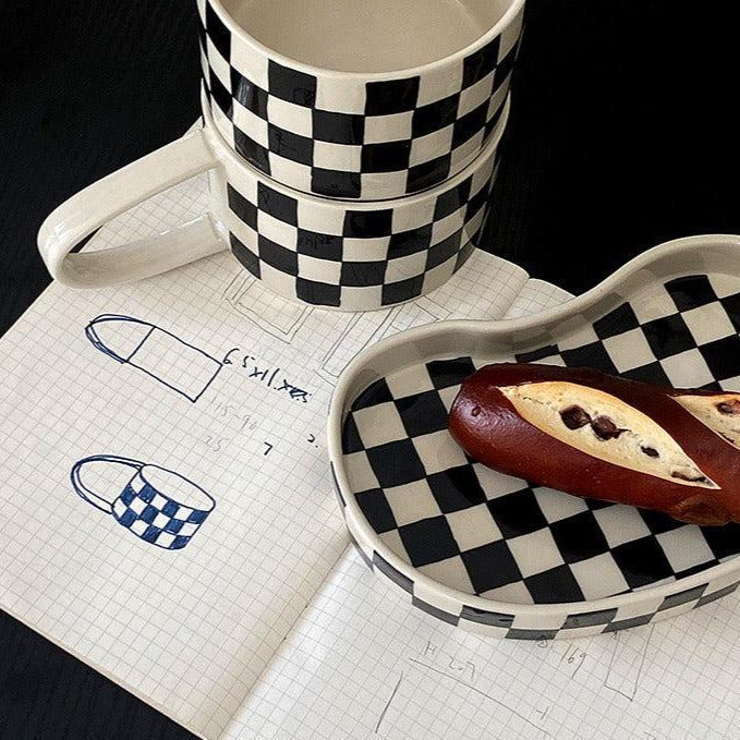 R.F - Checkerboard Mug Set-Drinkware- A Bit Sleepy | Homedecor Concept Store