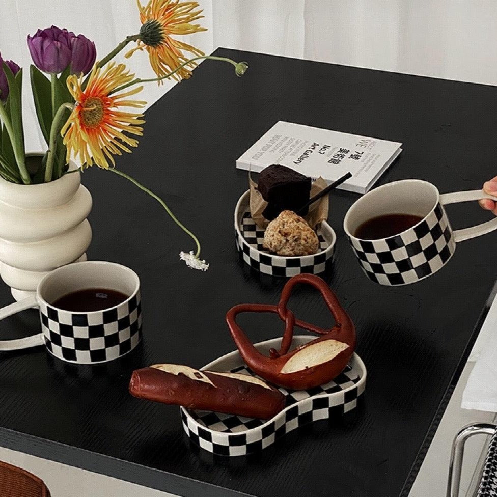 R.F - Checkerboard Mug Set-Drinkware- A Bit Sleepy | Homedecor Concept Store