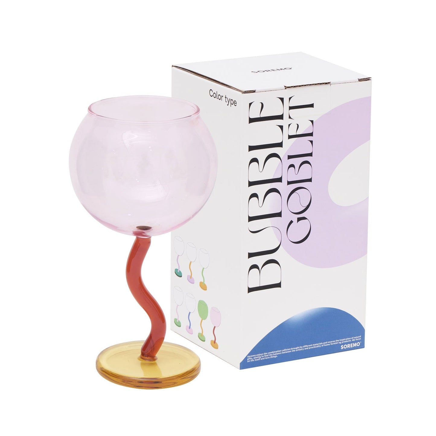 SRM - Candy Bubble Spiral Wine Glass Goblet-Drinkware- A Bit Sleepy | Homedecor Concept Store