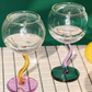 SRM - Candy Bubble Spiral Wine Glass Goblet-Drinkware- A Bit Sleepy | Homedecor Concept Store