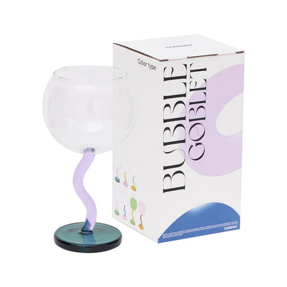SRM - Candy Bubble Spiral Wine Glass Goblet-Drinkware- A Bit Sleepy | Homedecor Concept Store