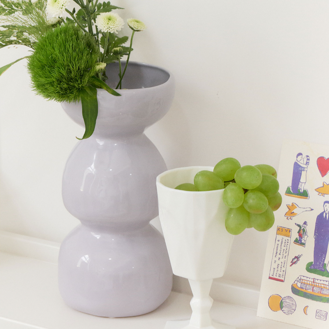 SRM - Cream Wave Handcrafted Ceramic Vase-Furnishings- A Bit Sleepy | Homedecor Concept Store