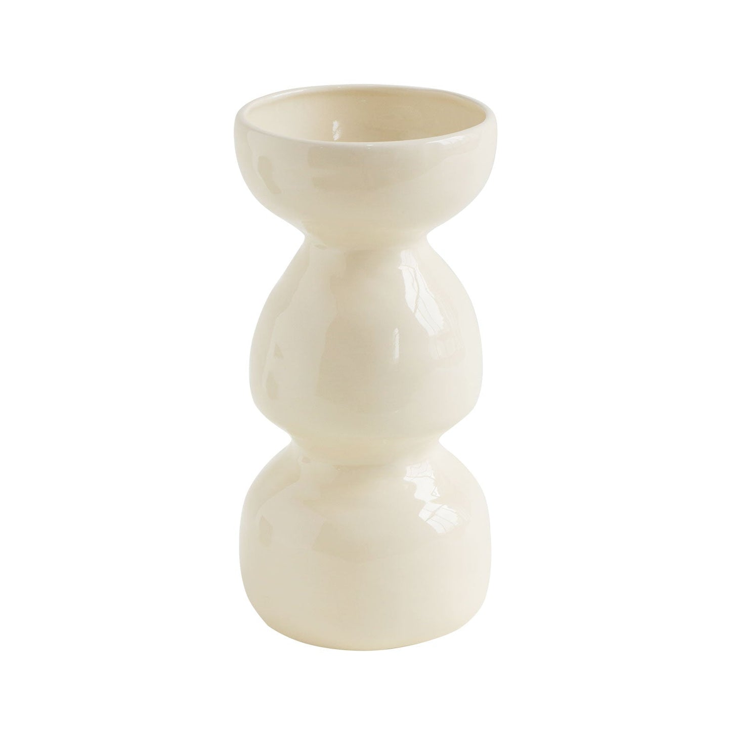 SRM - Cream Wave Handcrafted Ceramic Vase-Furnishings- A Bit Sleepy | Homedecor Concept Store