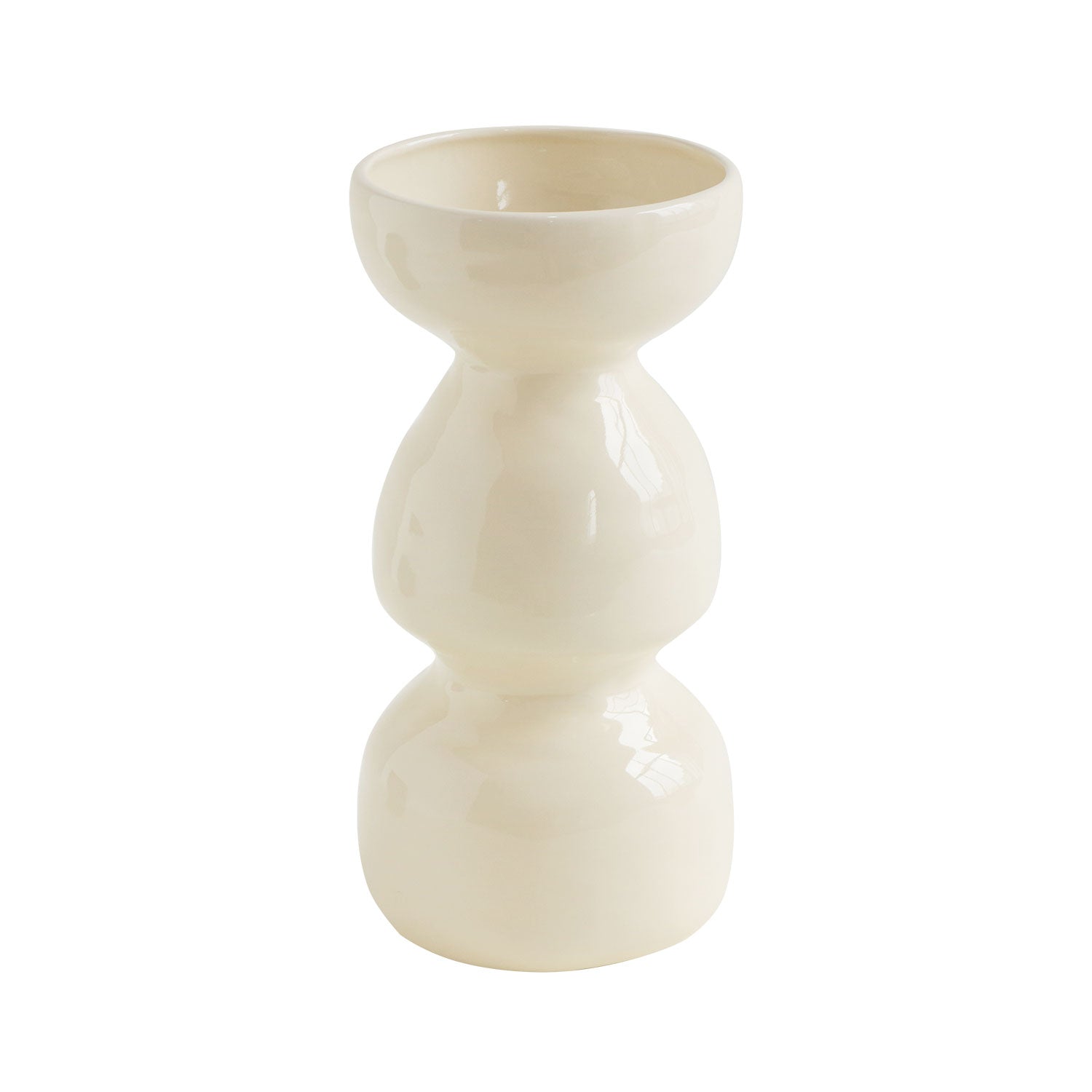 SRM - Cream Wave Handcrafted Ceramic Vase-Furnishings- A Bit Sleepy | Homedecor Concept Store