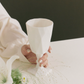 SRM - Midcentury White Jade Sculptured Wine Goblet-Drinkware- A Bit Sleepy | Homedecor Concept Store