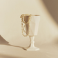 SRM - Midcentury White Jade Sculptured Wine Goblet-Drinkware- A Bit Sleepy | Homedecor Concept Store