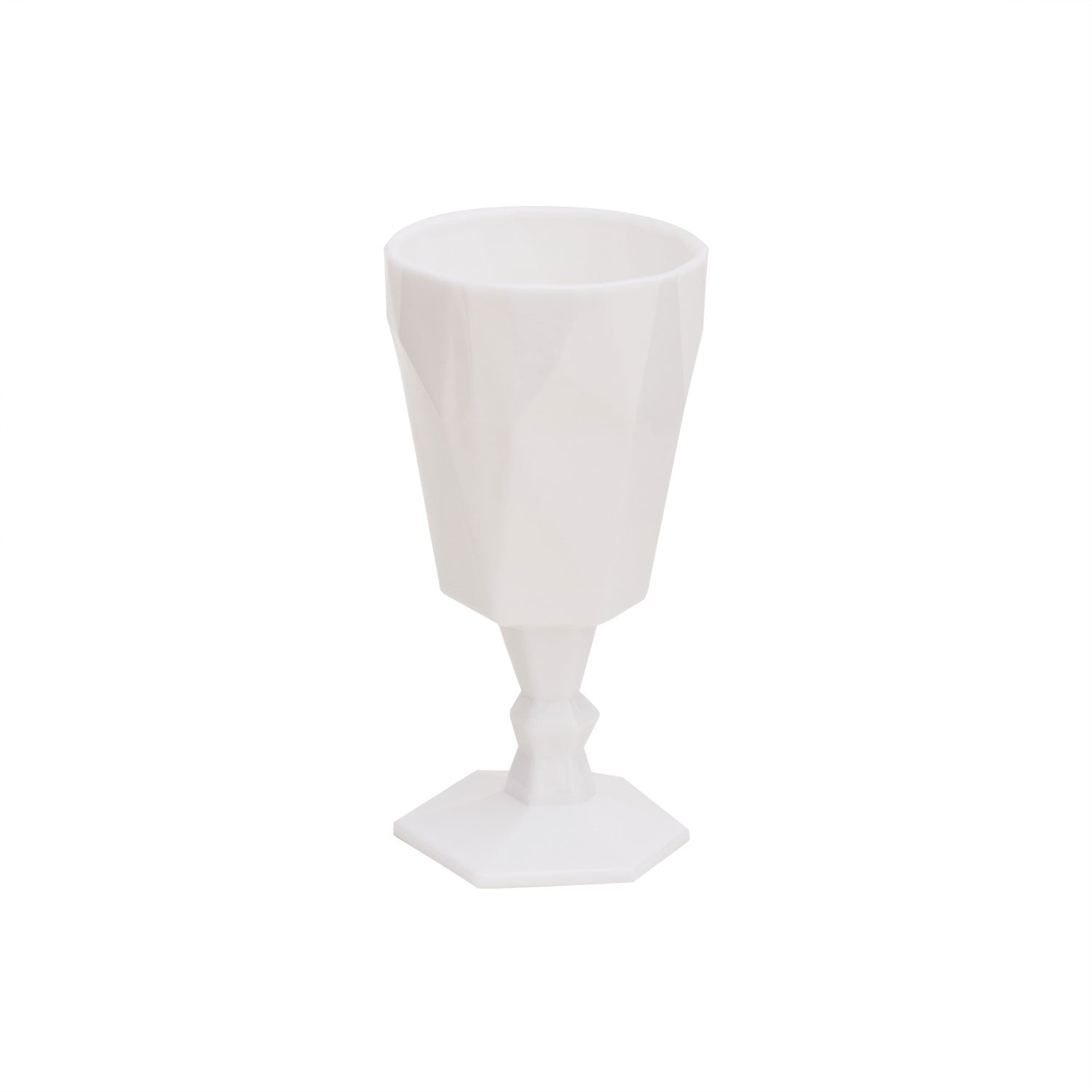 SRM - Midcentury White Jade Sculptured Wine Goblet-Drinkware- A Bit Sleepy | Homedecor Concept Store