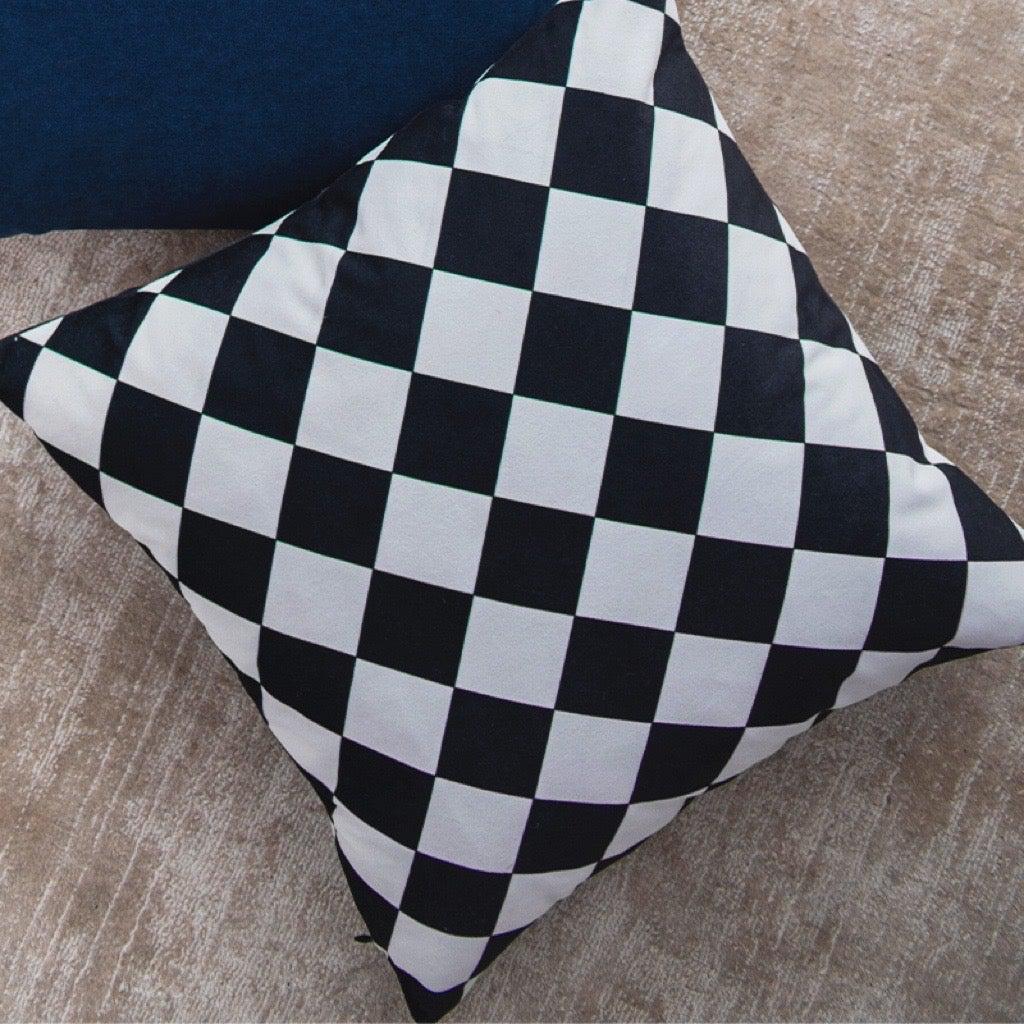 Yu - Checkered Flannel Cushion-Textiles- A Bit Sleepy | Homedecor Concept Store