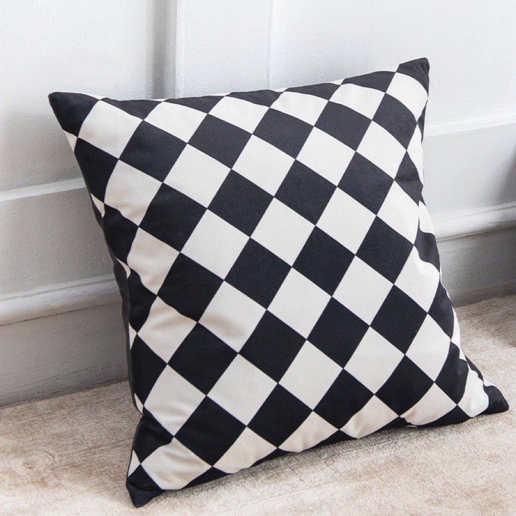 Yu - Checkered Flannel Cushion-Textiles- A Bit Sleepy | Homedecor Concept Store